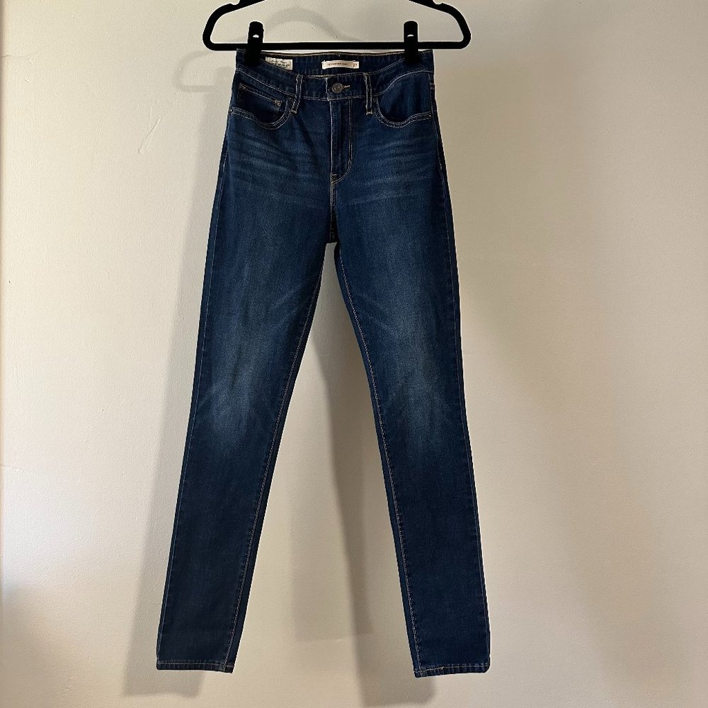 Levis 721 High Rise Skinny Jeans Dark Wash Size 27